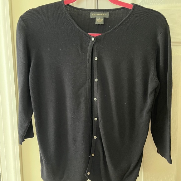 Banana Republic Silk Cardigan Sweater,  L - Picture 1 of 4